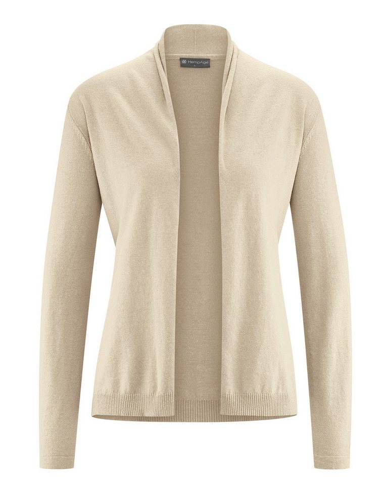 HempAge Strickjacke Leichte Strickjacke Hanf/Biobaumwolle Damen Normal Fit von HempAge