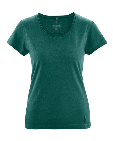HempAge Damen T-Shirt mit Rollsaum Hanf/Bio-Baumwolle von HempAge