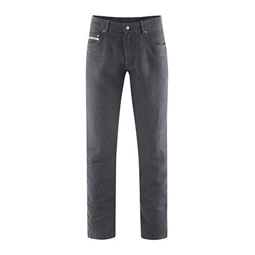 HempAge Unisex Erwachsene 100% Hanf Jeans, Farbe: Anthrazit, Gr.: 32-34 von HempAge