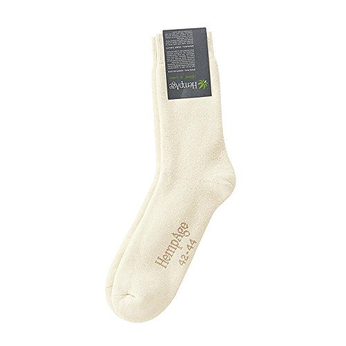HempAge Unisex Erwachsene Hanf Frottee Socken, Farbe: Natur, Gr.: L von HempAge