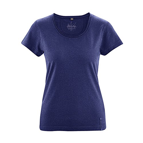 HempAge Women's Hemp T-Shirt, Navy, l von HempAge