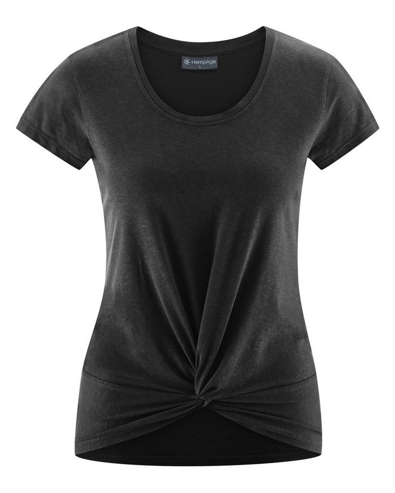 HempAge Yogashirt DH652 Yoga T-Shirt Knotendetail von HempAge