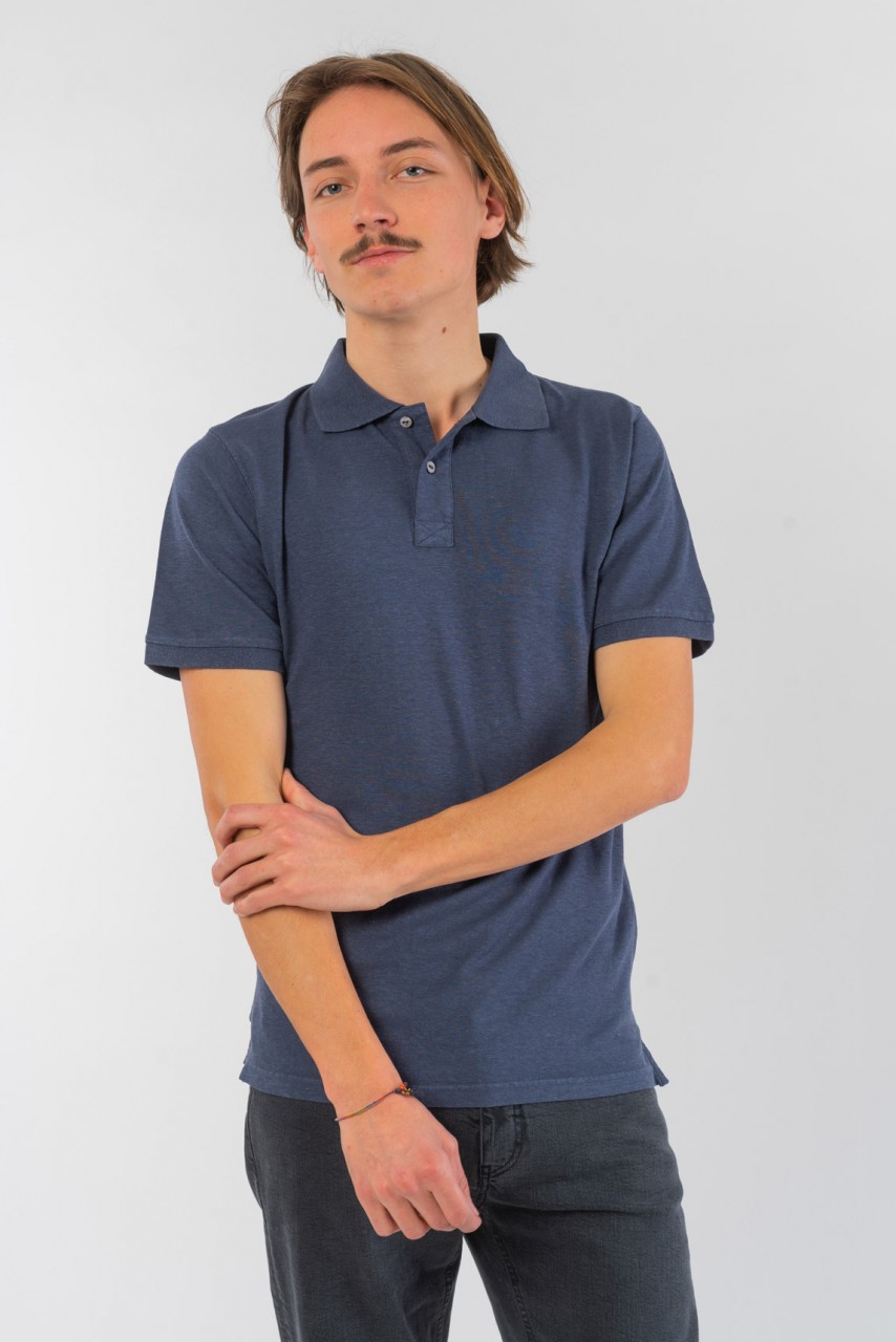 Klassisches Poloshirt aus Hanf & Bio Baumwolle, Leinen & Hanf von HempAge