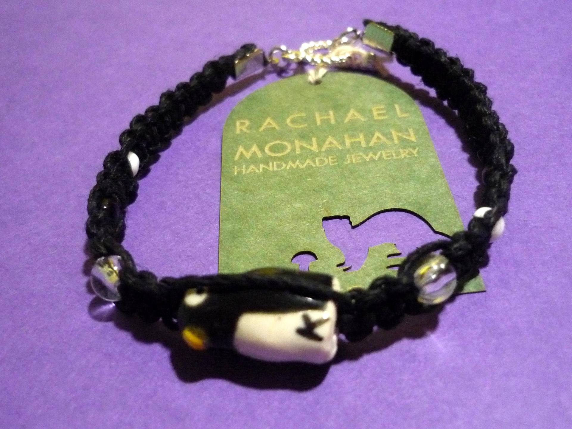 Pinguin-Hanf-Armband Pinguin-Hanf-Armband von HempCraftsbyRachael