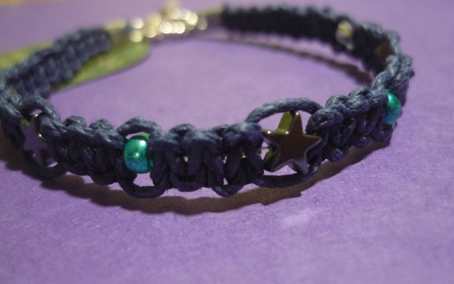 sternenklare Nacht Hanf Armband sternenklare Nacht Hanf Armband von HempCraftsbyRachael