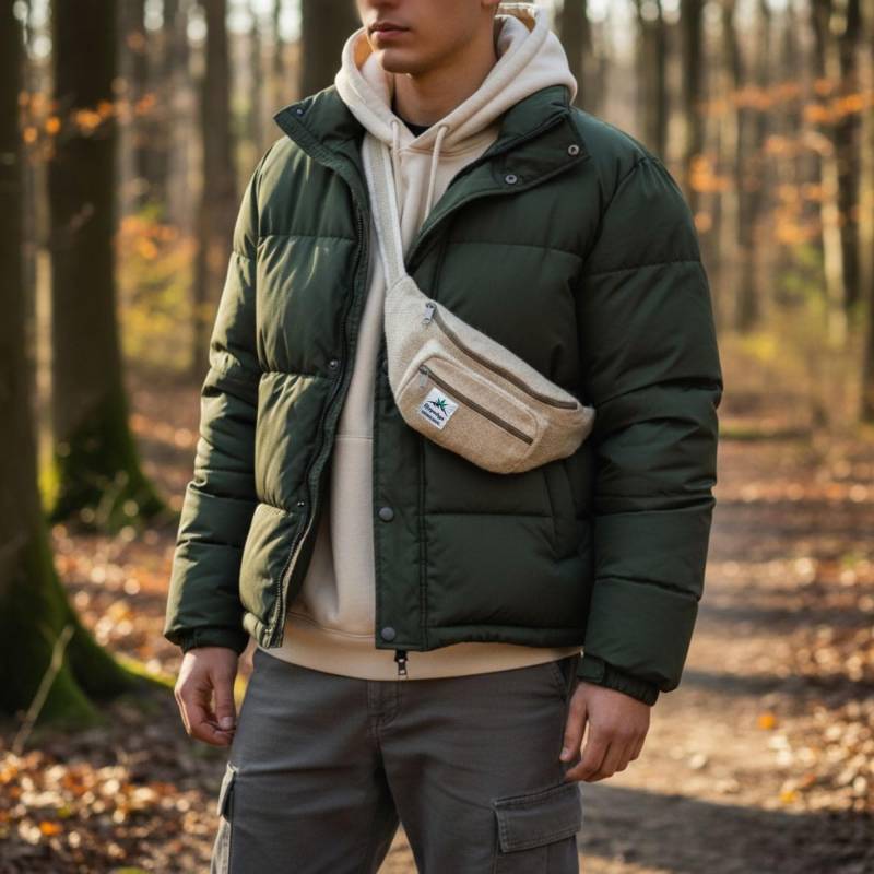 Hanf Gürteltasche, Bauchtasche, Hüfttasche, Festival, Fahrrad, Natur von Hempalaya