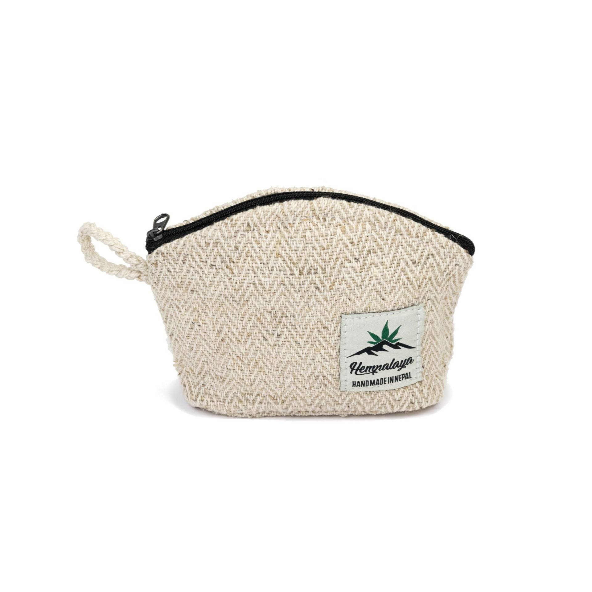 Hanf Münzbeutel, Geldbörse, Geldbeutel, Handgewebtes Zigzag Muster, Beige & Weiss Hanf Münzbeutel, Geldbörse, Geldbeutel, Handgewebtes Zigzag Muster, Beige & Weiss von Hempalaya