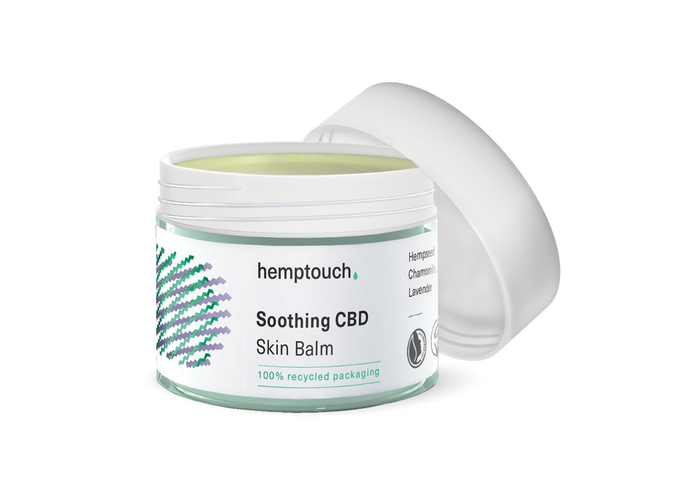 Hemptouch Körperbalsam Beruhigender CBD Hautbalsam, für empfindliche, trockene und gereizte Haut mit Kamille und Lavendel Hemptouch Körperbalsam Beruhigender CBD Hautbalsam, für empfindliche, trockene und gereizte Haut mit Kamille und Lavendel von Hemptouch
