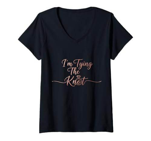 Damen Lustiges T-Shirt für Junggesellinnenabschied, mit Knoten binden T-Shirt mit V-Ausschnitt Damen Lustiges T-Shirt für Junggesellinnenabschied, mit Knoten binden T-Shirt mit V-Ausschnitt von Hen Party Humour Co. Matching Shirts
