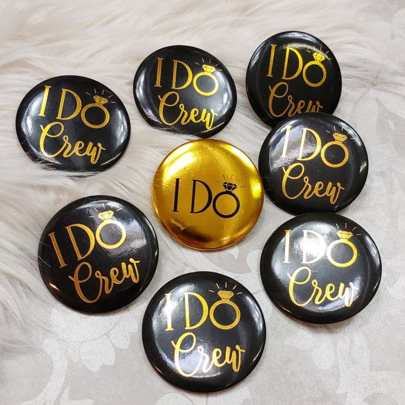 8Er Set Jga Buttons - I Do Crew Gold von HenStag