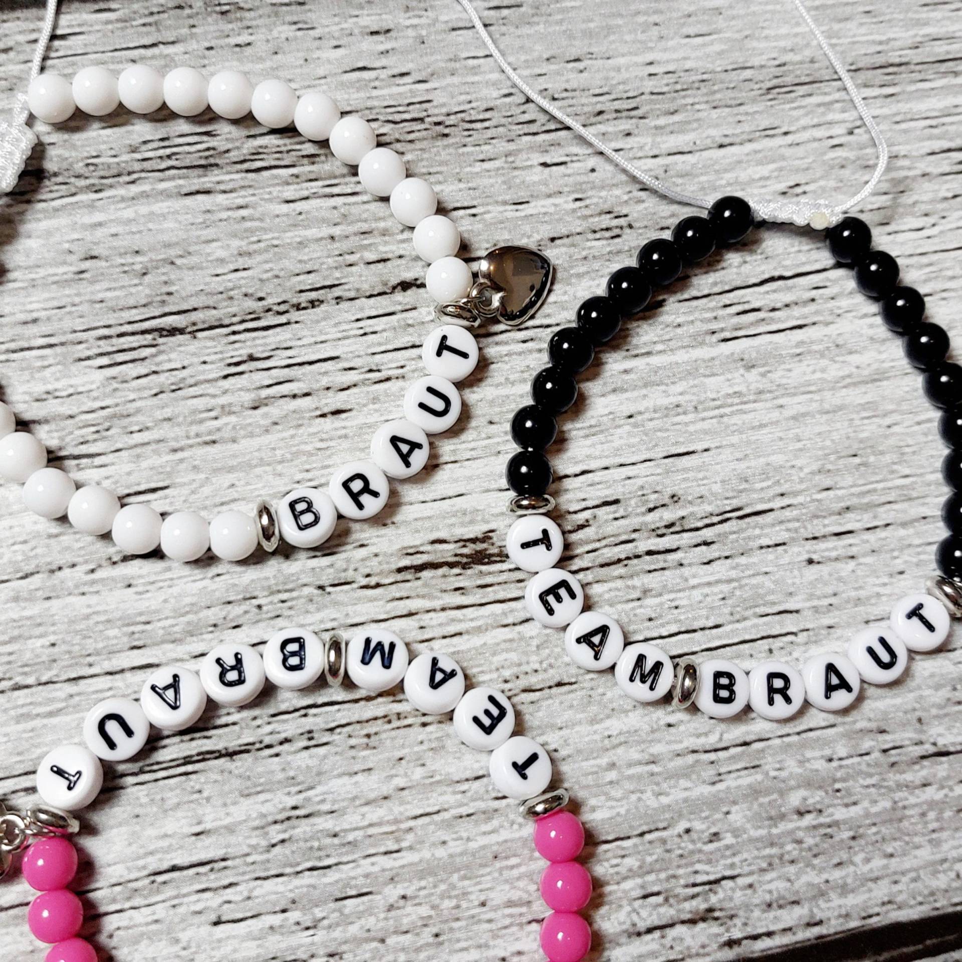 8Er Set Jga Perlenarmbänder Team Braut von HenStag