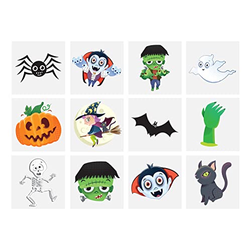 Henbrandt 48 x Kindertattoos - Gespenstisches Halloween Kürbis Vampire Fledermäuse von Henbrandt