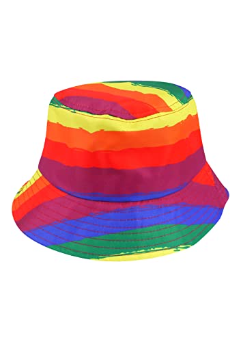 Henbrandt Erwachsene Regenbogen Pride Eimer Hut Pride Party Zubehör Fischen Hut Breit mit Krempe Außen Hut Strand Sommerhut für Herren und Damen von Henbrandt