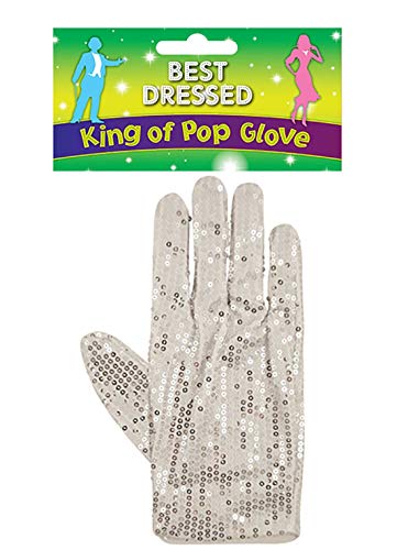 King Of Pop White Glove With Sequins Fancy Dress Accessory von Henbrandt