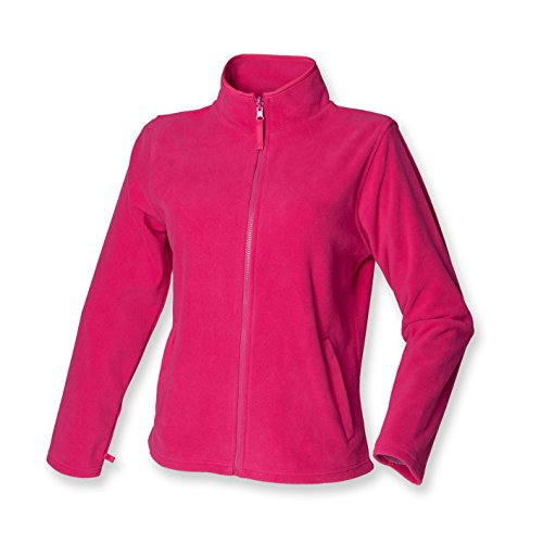 HENBURY DAMEN Mikro Fleecejacke - Fuchsia, Medium von Henbury