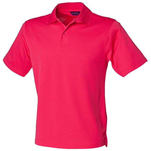 Henbury Coolplus Herren-Poloshirt, feuchtigkeitsregulierend Gr. M, hellrosa von Henbury