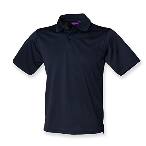 Henbury Coolplus Wicking Piqué-Poloshirt für Herren, Marineblau, Größe L (US) von Henbury