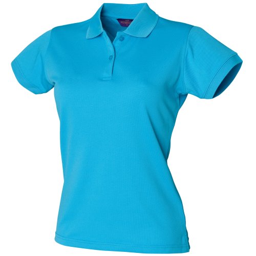 Henbury Damen Coolplus® Polo-Shirt / Polohemd, (Medium) (Türkis) von Henbury