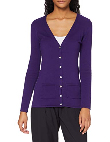 Henbury Damen Ladies Lightweight V Cardigan Strickjacke, Violett (Purple), X-Large von Henbury