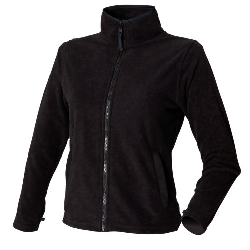 Henbury Damen Mikrofleece-Jacke/Fleece-Jacke (Large) (Schwarz) von Henbury