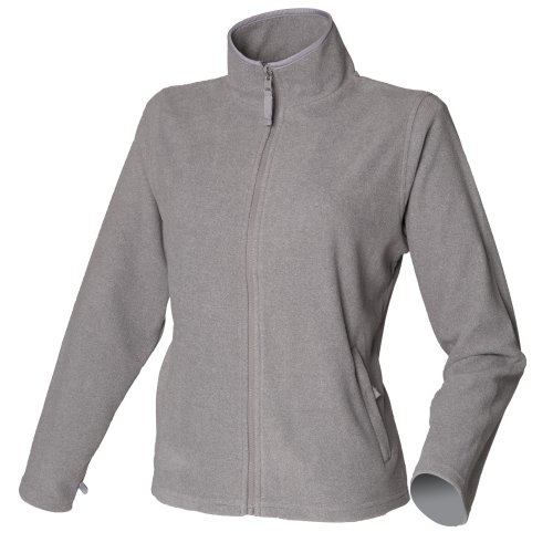 Henbury Damen Mikrofleece-Jacke/Fleece-Jacke (Medium) (Hellgrau) von Henbury