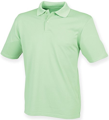 Henbury Herren Coolplus Piqué Poloshirt H475 Lime Green XXL von Henbury