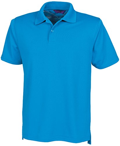 Henbury Herren Coolplus Piqué Poloshirt H475 Sapphire Blue XXL von Henbury