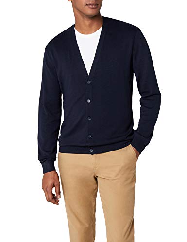 Henbury Herren Mens Lightweight V Cardigan Strickjacke, Blau (Navy), Medium von Henbury