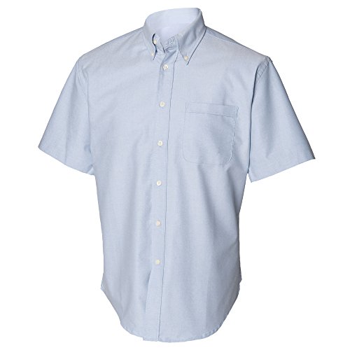 Henbury Herren Hemd / Oxfordhemd, enganliegend, kurzärmlig (Medium) (Blau) von Henbury