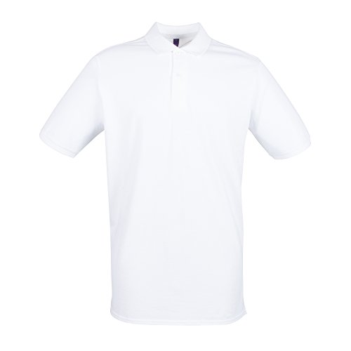 Henbury Herren Pique Polo-Shirt (4XL) (Weiß) von Henbury