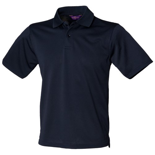 Henbury Herren Polo-Shirt Coolplus Pique (2XL) (Marineblau) von Henbury