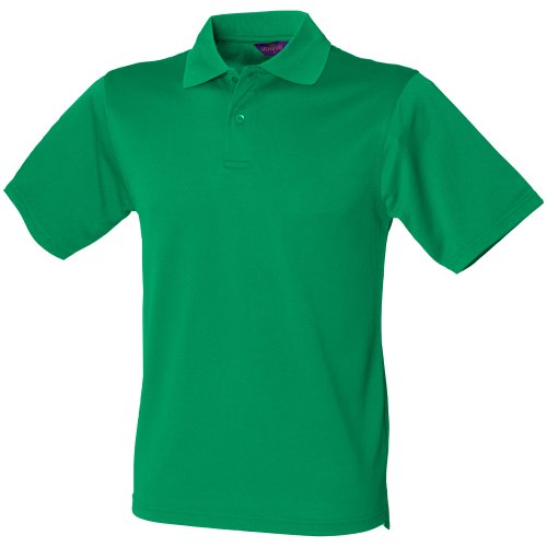 Henbury Herren Polo-Shirt Coolplus Pique (3XL) (Kelly Grün) von Henbury