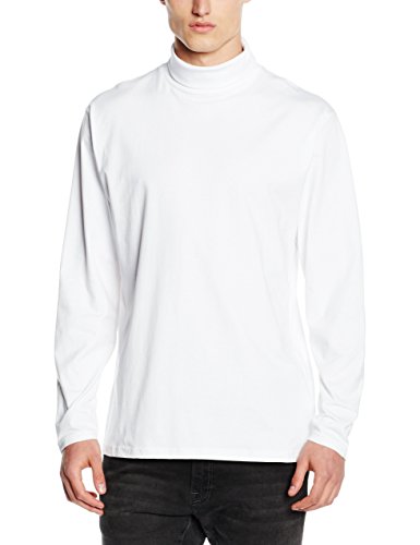 Henbury Herren Pullover Roll Neck Long Sleeved Top, Weiß, Large (herstellergröße: Large) von Henbury