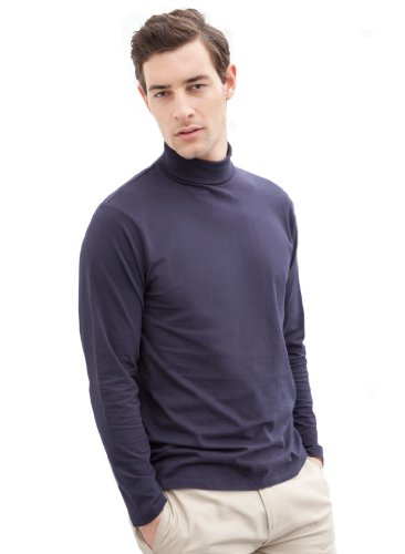 Henbury Herren Roll-Neck Long-Sleeve T-Shirt H020 Black L von Henbury