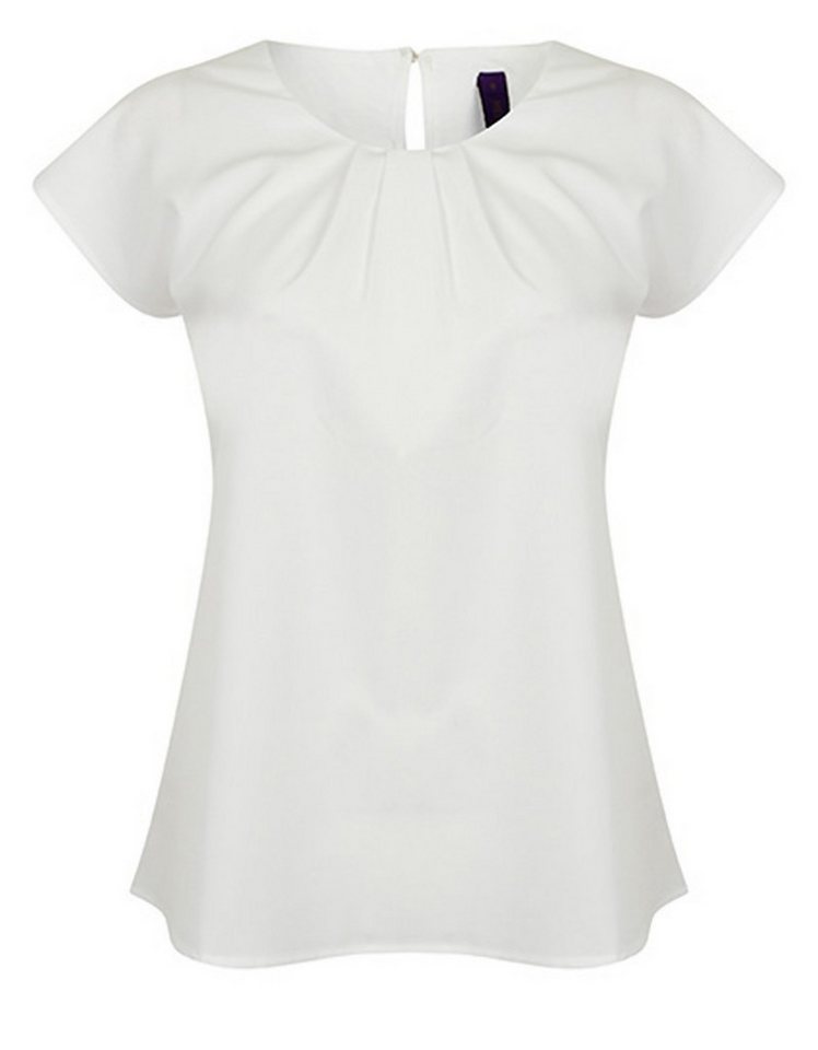 Henbury Kurzarmhemd Ladies´ Pleat Front Short Sleeve Blouse Henbury Kurzarmhemd Ladies´ Pleat Front Short Sleeve Blouse von Henbury