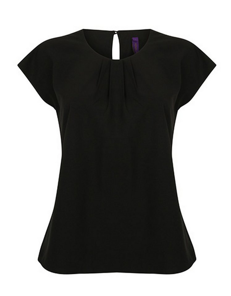 Henbury Kurzarmhemd Ladies´ Pleat Front Short Sleeve Blouse Henbury Kurzarmhemd Ladies´ Pleat Front Short Sleeve Blouse von Henbury