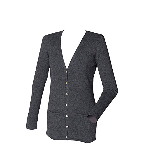 Henbury Ladies V Neck Button Cardigan von Henbury