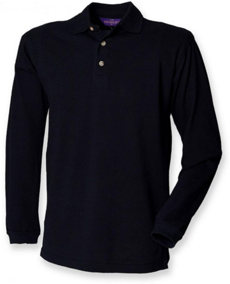 Henbury Langarm-Poloshirt Herren Classic Longsleeve Piqué-Poloshirt - WRAP von Henbury