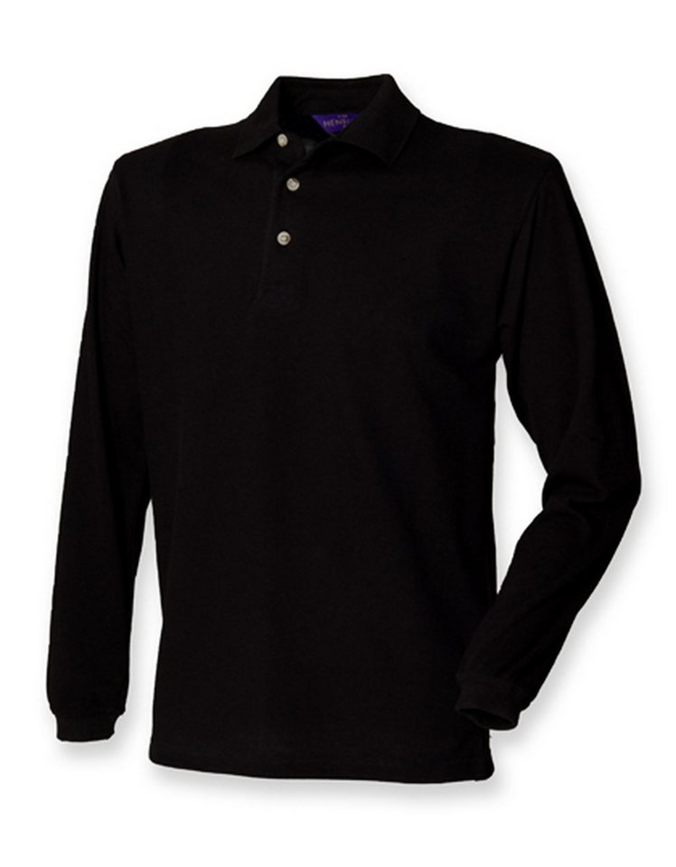 Henbury Langarmhemd Long Sleeved Cotton Piqué Polo Shirt Henbury Langarmhemd Long Sleeved Cotton Piqué Polo Shirt von Henbury