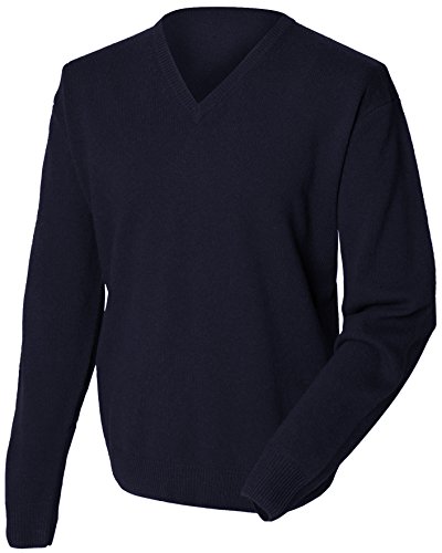 Henbury Lightweight V Neck Sweater M Navy von Henbury