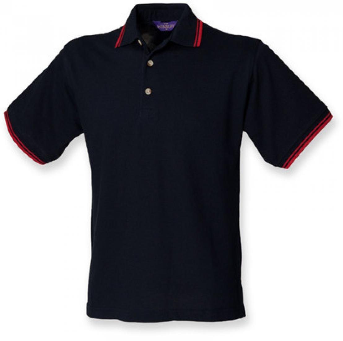 Henbury Poloshirt Tipped Collar And Cuff Poloshirt Herren von Henbury