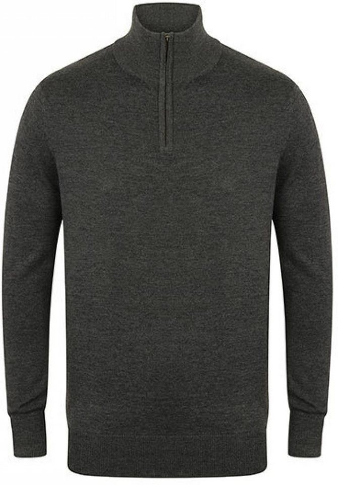 Henbury Sweatshirt Herren Quarter Zip Jumper / Feinstrick, Viertel-Reißverschlu von Henbury