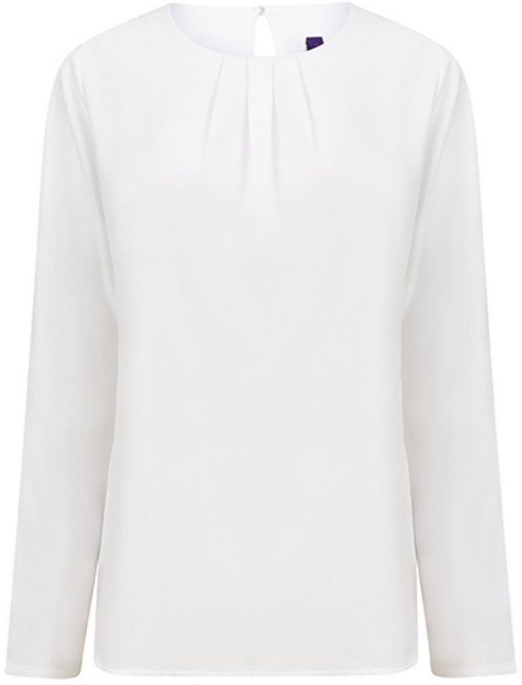 Henbury Sweatshirt Ladies Pleat Front Long Sleeved Blouse von Henbury