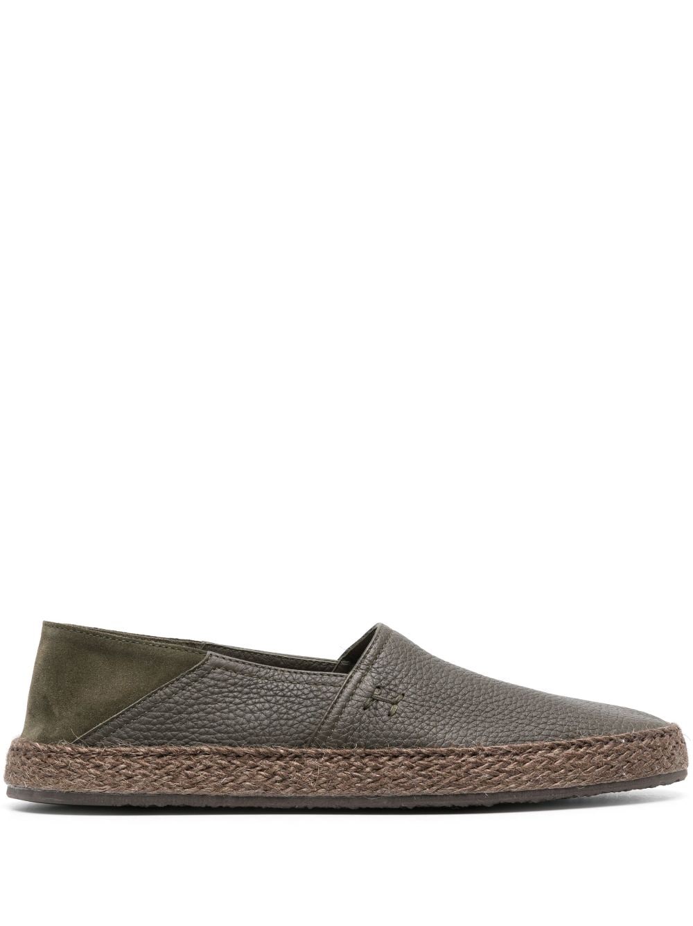 Henderson Baracco Espadrilles aus strukturiertem Leder - Grün von Henderson Baracco