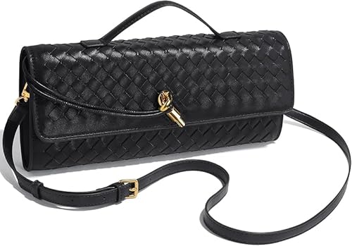 Abend-Clutch-Geldbörsen für Damen, funkelnde Handtaschen für formelle Hochzeit, Party, Cocktail, Abschlussball, Umschlagtasche, Schwarz von Hengdali