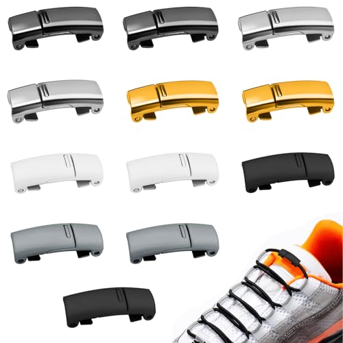 Hengxinchen 12 Stück Schnürsenkel Magnet 6 Farben Schnürsenkel Schnellverschluss Erwachsener Schnürsenkel Verschluss Kinder Schnellverschluss Schnürsenkel für Sneaker Freizeitschuhe von Hengxinchen