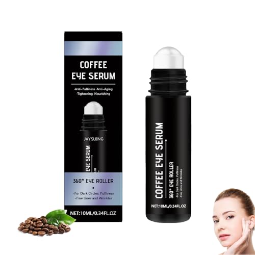 Kaffee-Anti-Aging-Augenroller-Serum, Behandlung von Augenringen, Augencreme zur Reduzierung von Schwellungen für Männer und Frauen, Aufheller unter den Augen mit Grüntee-Extrakt (1) von Hengxuan