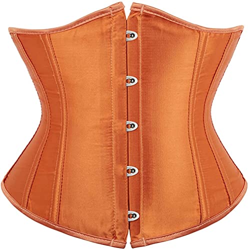 Hengzhifeng Corsage Klassische Unterbrust Damen Korsage Große Größen Korsett Top (EU 32-34,Orange) von Hengzhifeng