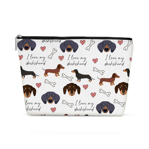 Henhesaha Kosmetiktasche für Damen 149, DachsPrint4, 9.7x6.8inches von Henhesaha