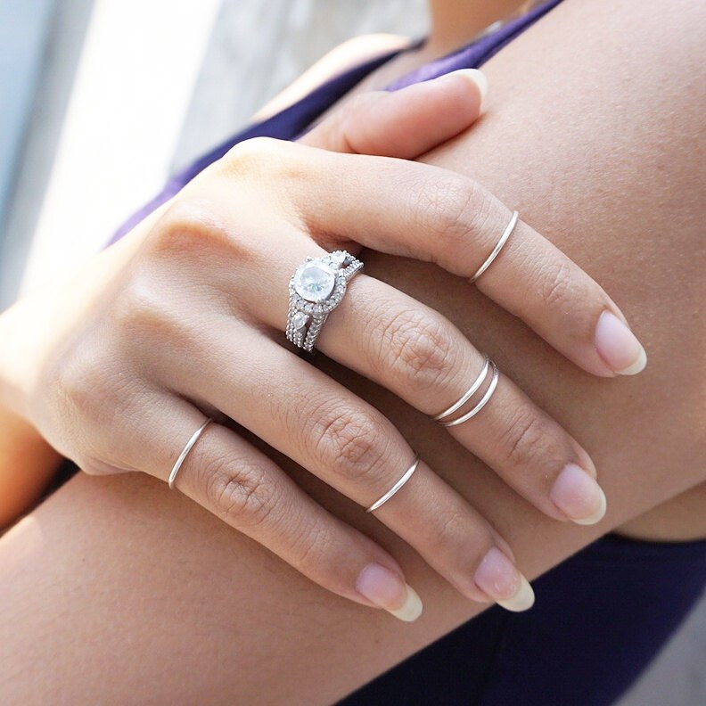 Silber Knuckle Ringe/Gold Oberer Knöchel Ring Versilbert Vergoldet // Zierliche von Henju